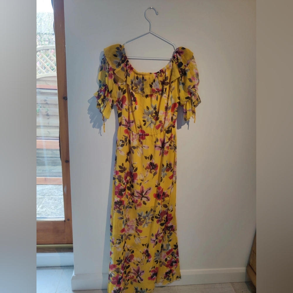 Yellow Purple Maxi Dress